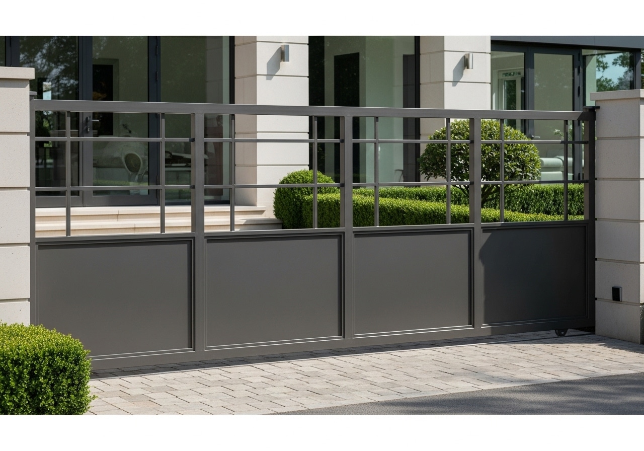 Pintu Dorong Modern Besi