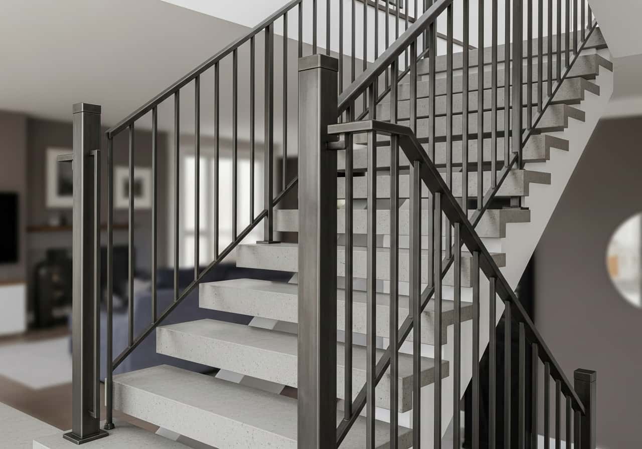 Railing Tangga Modern Logam