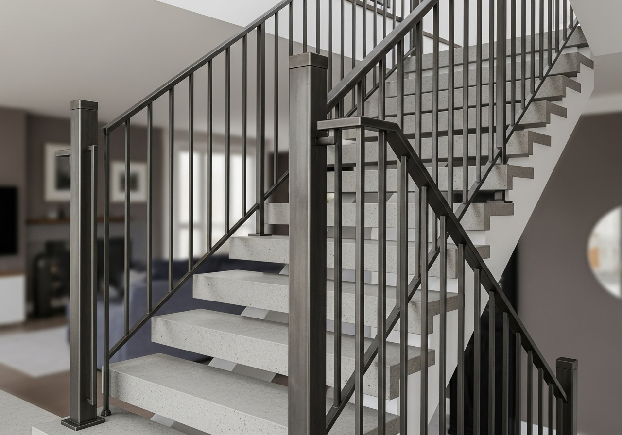 Railing Tangga Modern Logam